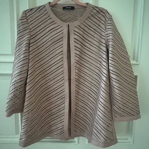 Grayse Pink Leather Laser Cut Jacket